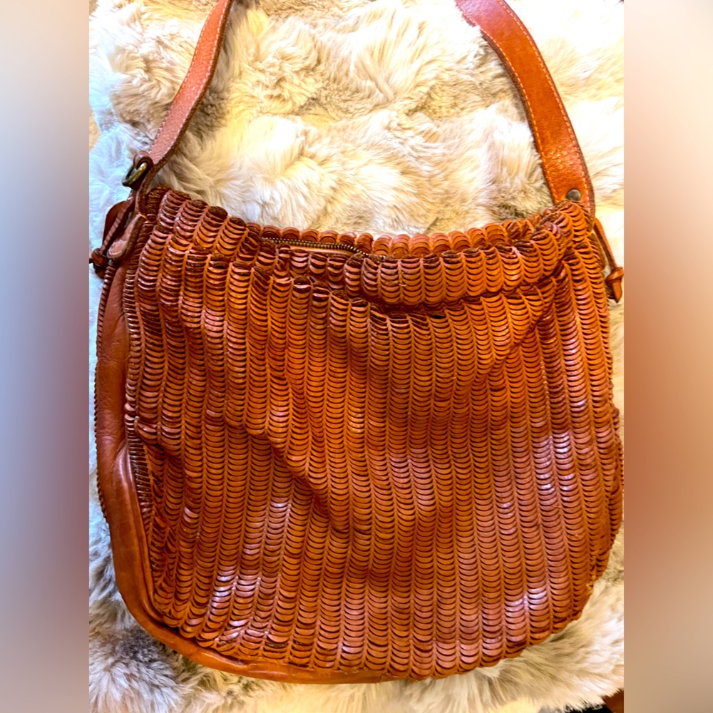 Valentina Leather Purse boho brown hobo